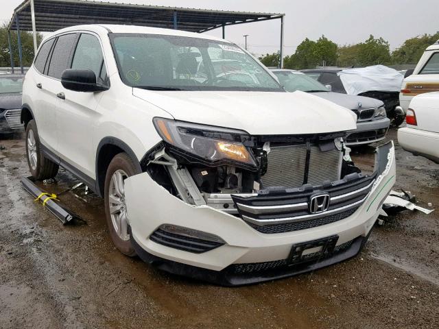 5FNYF5H19JB026515 - 2018 HONDA PILOT LX WHITE photo 1