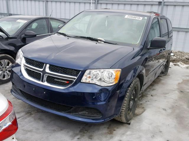 2C4RDGBG7HR880632 - 2017 DODGE GRAND CARA BLUE photo 2