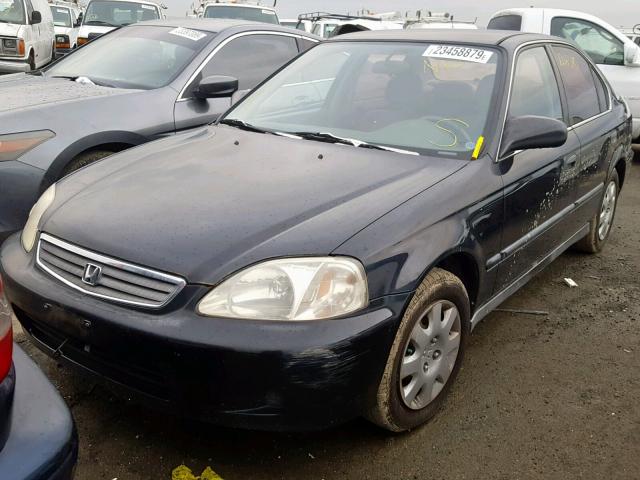 1HGEJ6570YL069522 - 2000 HONDA CIVIC LX BLACK photo 2