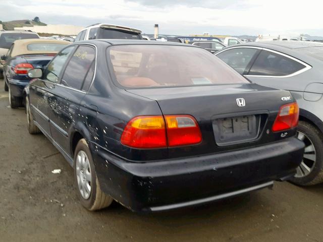 1HGEJ6570YL069522 - 2000 HONDA CIVIC LX BLACK photo 3