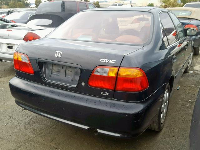 1HGEJ6570YL069522 - 2000 HONDA CIVIC LX BLACK photo 4