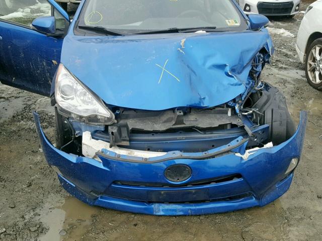 JTDKDTB37C1506512 - 2012 TOYOTA PRIUS C BLUE photo 7