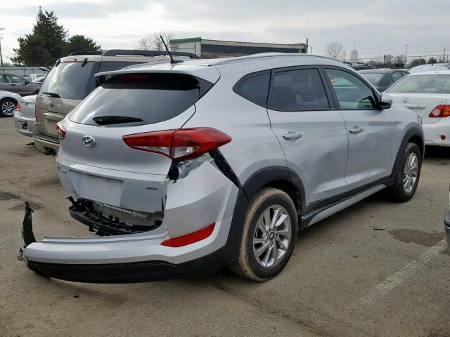 KM8J3CA44HU426983 - 2017 HYUNDAI TUCSON LIM SILVER photo 4