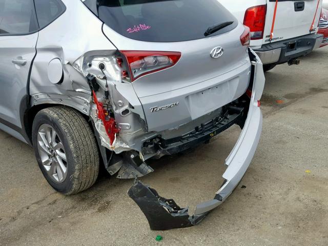 KM8J3CA44HU426983 - 2017 HYUNDAI TUCSON LIM SILVER photo 9