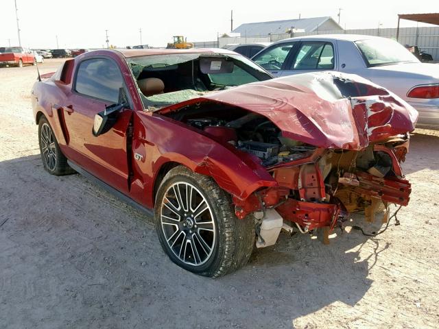 1ZVBP8CH2A5157566 - 2010 FORD MUSTANG GT RED photo 1