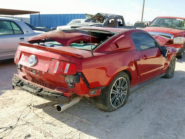 1ZVBP8CH2A5157566 - 2010 FORD MUSTANG GT RED photo 4