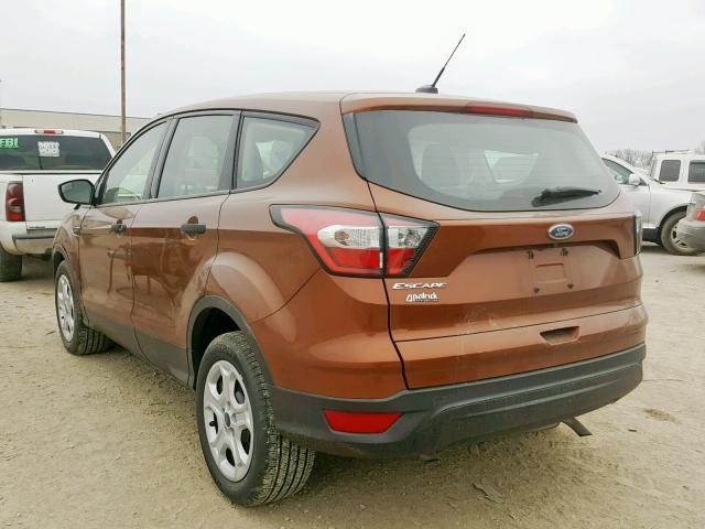 1FMCU0F78HUE90631 - 2017 FORD ESCAPE S BROWN photo 3