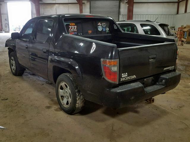 2HJYK16258H537560 - 2008 HONDA RIDGELINE BLACK photo 3