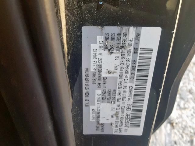 JM1CR293660113648 - 2006 MAZDA 5 BLACK photo 10