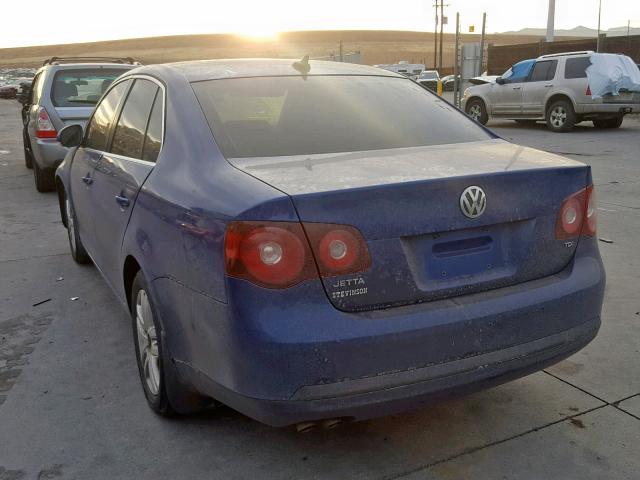 3VWRL71K89M161517 - 2009 VOLKSWAGEN JETTA TDI BLUE photo 3