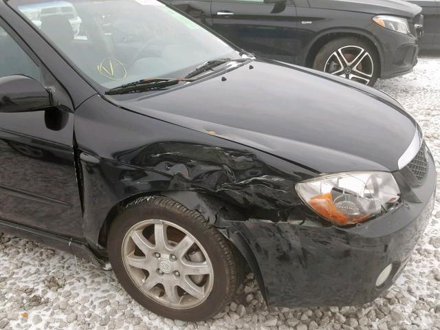 KNAFE161065344258 - 2006 KIA SPECTRA5 BLACK photo 9