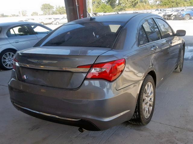 1C3CCBAB0DN641615 - 2013 CHRYSLER 200 LX CHARCOAL photo 4