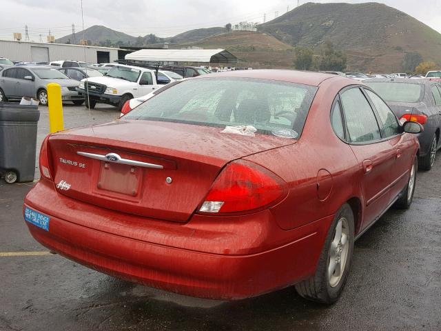 1FAFP5529YA176392 - 2000 FORD TAURUS SES MAROON photo 4