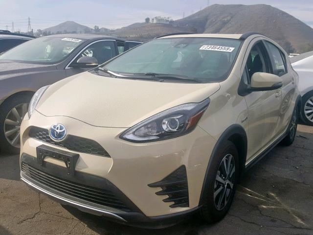 JTDKDTB31J1619319 - 2018 TOYOTA PRIUS C CREAM photo 2