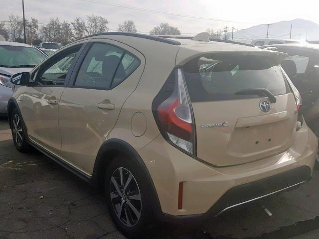 JTDKDTB31J1619319 - 2018 TOYOTA PRIUS C CREAM photo 3