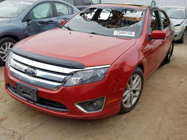 3FAHP0JA7CR169125 - 2012 FORD FUSION SEL RED photo 2