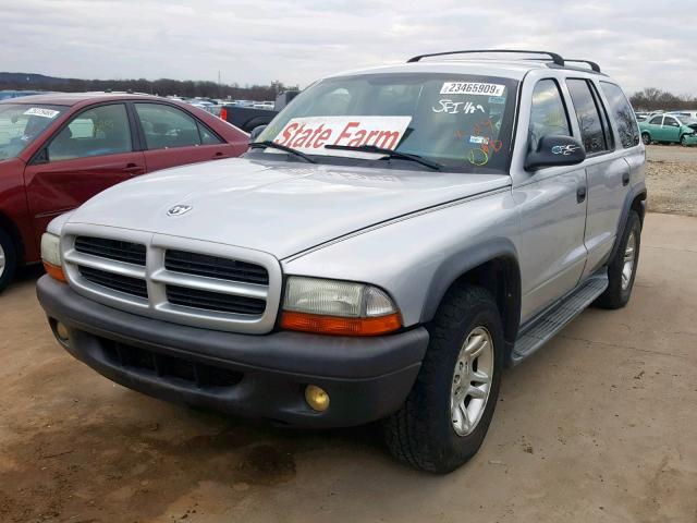 1D4HR38N93F620313 - 2003 DODGE DURANGO SP SILVER photo 2