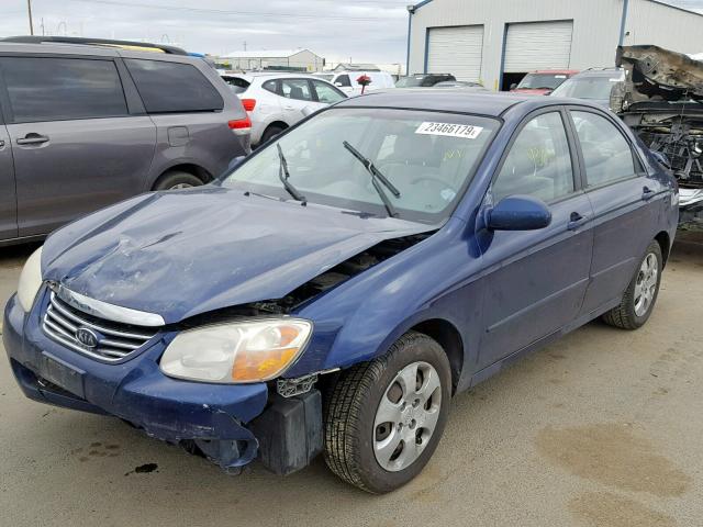 KNAFE121075483443 - 2007 KIA SPECTRA EX BLUE photo 2