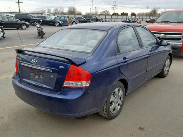 KNAFE121075483443 - 2007 KIA SPECTRA EX BLUE photo 4