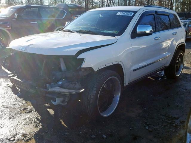 1J4RR4GG2BC534376 - 2011 JEEP GRAND CHER WHITE photo 2