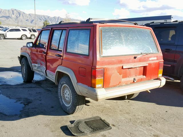 1J4FT78S9PL534889 - 1993 JEEP CHEROKEE C RED photo 3