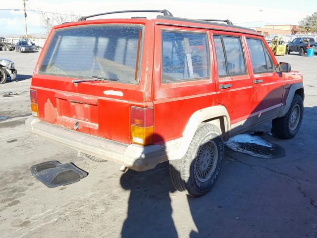 1J4FT78S9PL534889 - 1993 JEEP CHEROKEE C RED photo 4