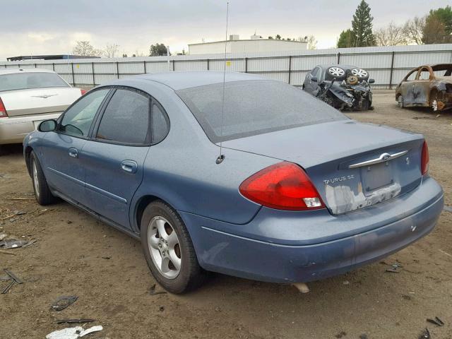 1FAFP5526YG220491 - 2000 FORD TAURUS SES BLUE photo 3