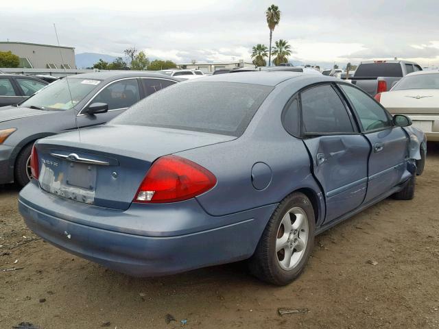 1FAFP5526YG220491 - 2000 FORD TAURUS SES BLUE photo 4