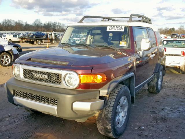 JTEBU11F270004806 - 2007 TOYOTA FJ CRUISER BURGUNDY photo 2