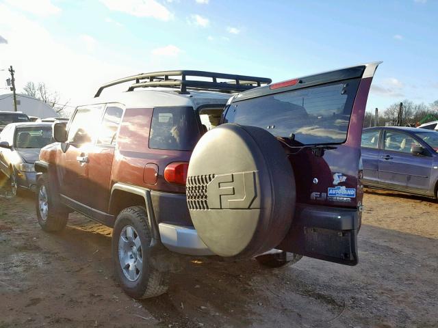 JTEBU11F270004806 - 2007 TOYOTA FJ CRUISER BURGUNDY photo 3