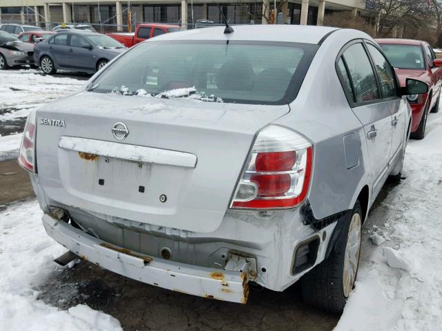 3N1AB6APXAL729630 - 2010 NISSAN SENTRA 2.0 SILVER photo 4