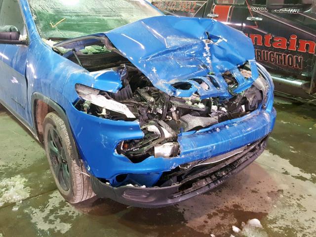 1C4PJMAS9HW631549 - 2017 JEEP CHEROKEE S BLUE photo 9