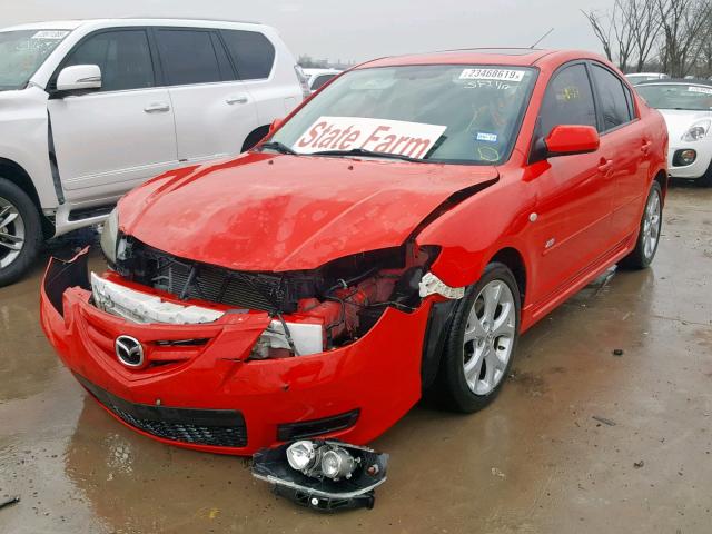 JM1BK323281818802 - 2008 MAZDA 3 S RED photo 2