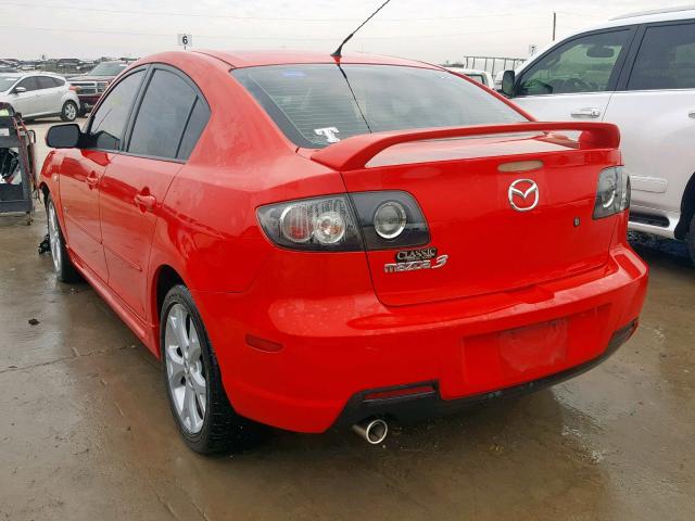 JM1BK323281818802 - 2008 MAZDA 3 S RED photo 3