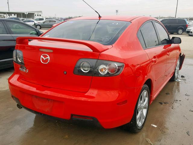 JM1BK323281818802 - 2008 MAZDA 3 S RED photo 4