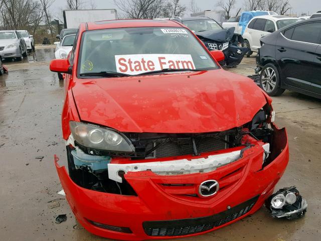 JM1BK323281818802 - 2008 MAZDA 3 S RED photo 9