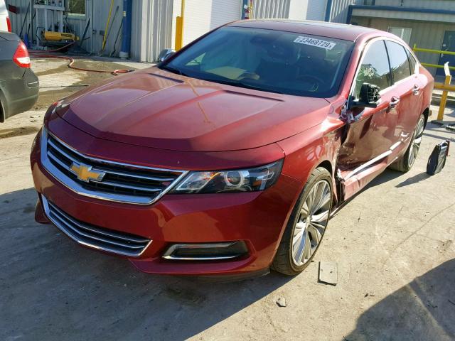 2G1165S34F9101931 - 2015 CHEVROLET IMPALA LTZ RED photo 2