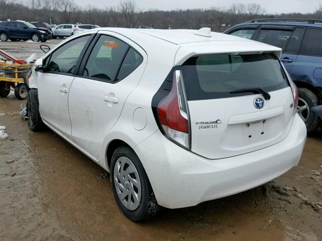 JTDKDTB39G1134743 - 2016 TOYOTA PRIUS C WHITE photo 3