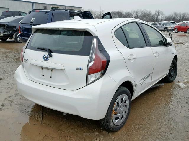 JTDKDTB39G1134743 - 2016 TOYOTA PRIUS C WHITE photo 4