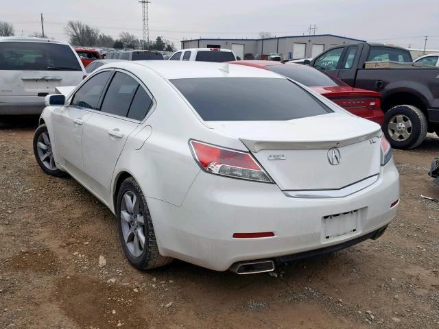 19UUA8F58DA013421 - 2013 ACURA TL TECH WHITE photo 3