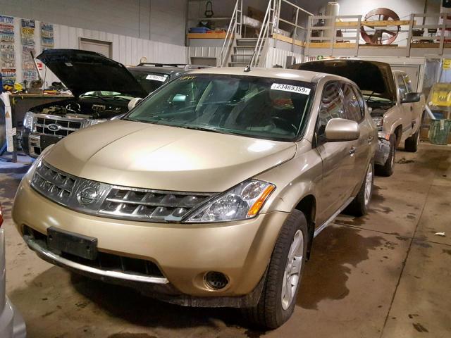 JN8AZ08T36W404753 - 2006 NISSAN MURANO SL TAN photo 2