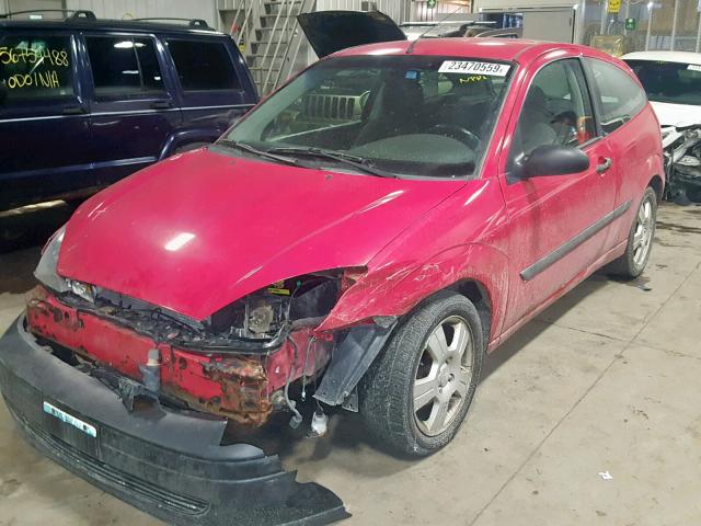 3FAFP31313R123297 - 2003 FORD FOCUS ZX3 RED photo 2