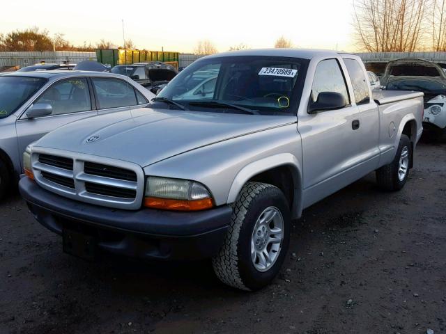 1D7HL12X13S155231 - 2003 DODGE DAKOTA SXT GRAY photo 2