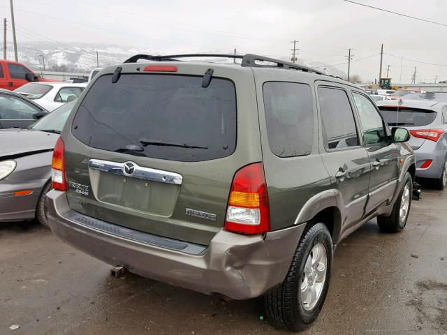 4F2CU081X2KM41771 - 2002 MAZDA TRIBUTE LX GREEN photo 4