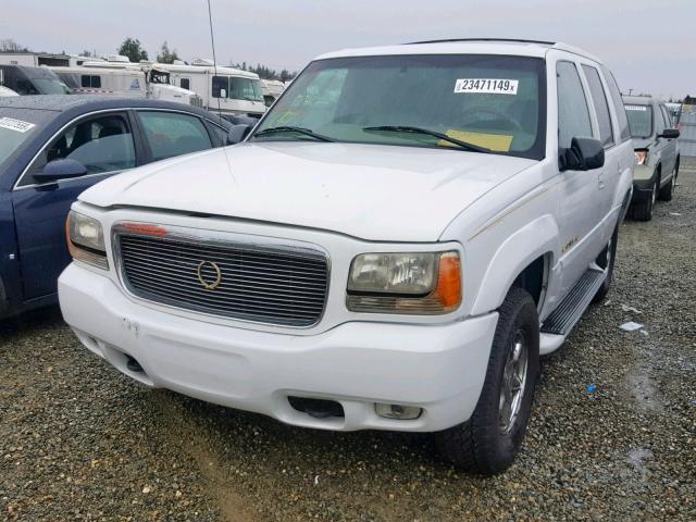 1GYEK13R4XR412602 - 1999 CADILLAC ESCALADE WHITE photo 2