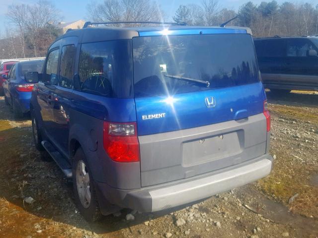 5J6YH28564L038712 - 2004 HONDA ELEMENT EX BLUE photo 3