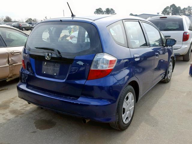 JHMGE8H38DC061466 - 2013 HONDA FIT BLUE photo 4