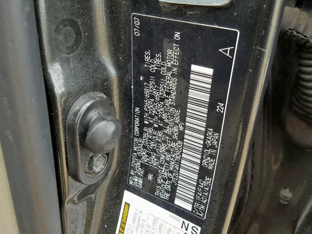 JTEZU14R178090308 - 2007 TOYOTA 4RUNNER SR 黑色 照片 10
