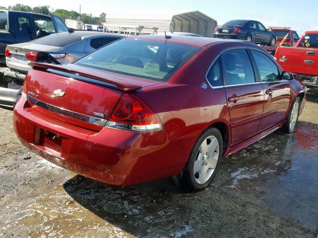 2G1WV58K281353962 - 2008 CHEVROLET IMPALA 50T RED photo 4