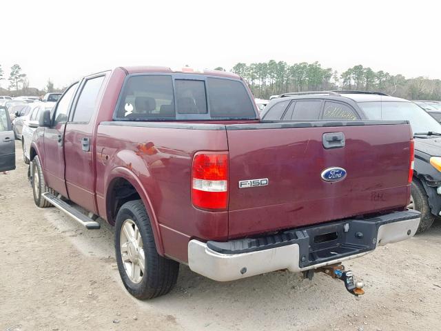 1FTPW12504KA66893 - 2004 FORD F150 SUPER RED photo 3